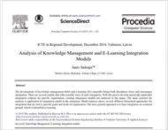 مقاله ترجمه شده با عنوان یکپارچه سازی مدل های تجزیه و تحلیل مدیریت دانش و یادگیری الکترونیکی